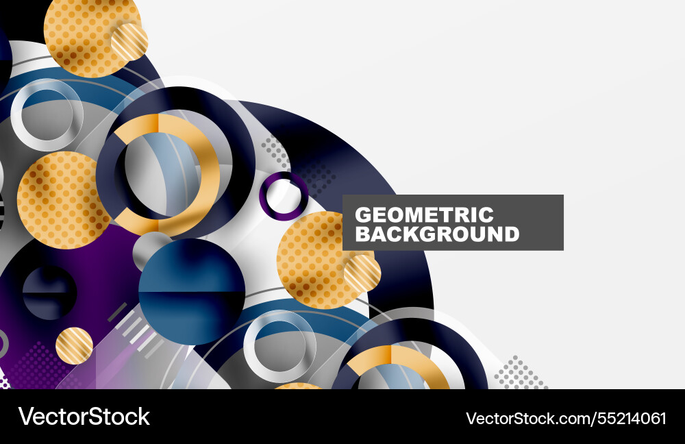 Abstract circle design with overlapping Vector Image