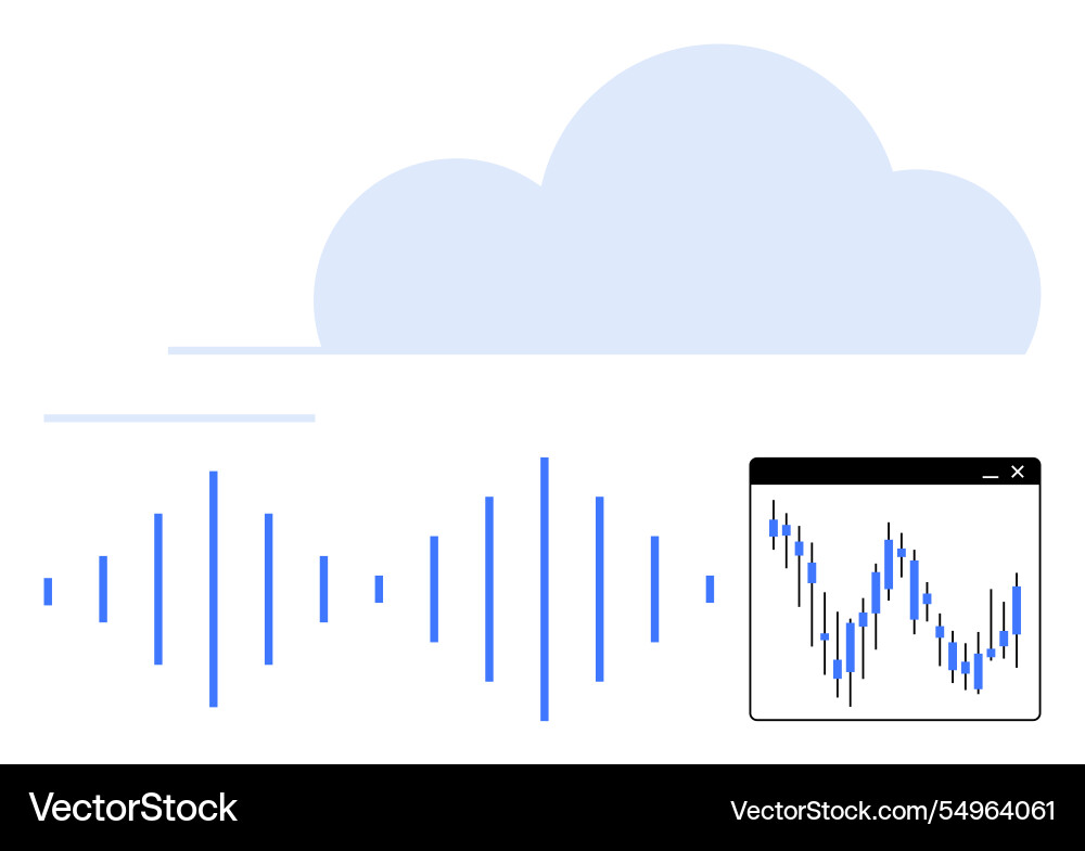 Abstract cloud computing and data analytics Abstract cloud computing and data analytics Vector Image