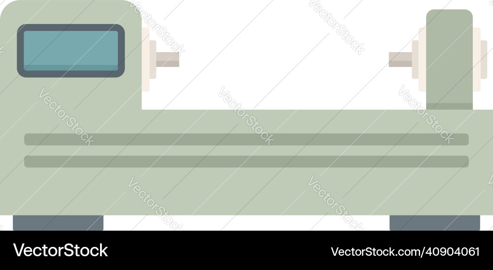 Cnc lathe icon flat isolated Vector Image