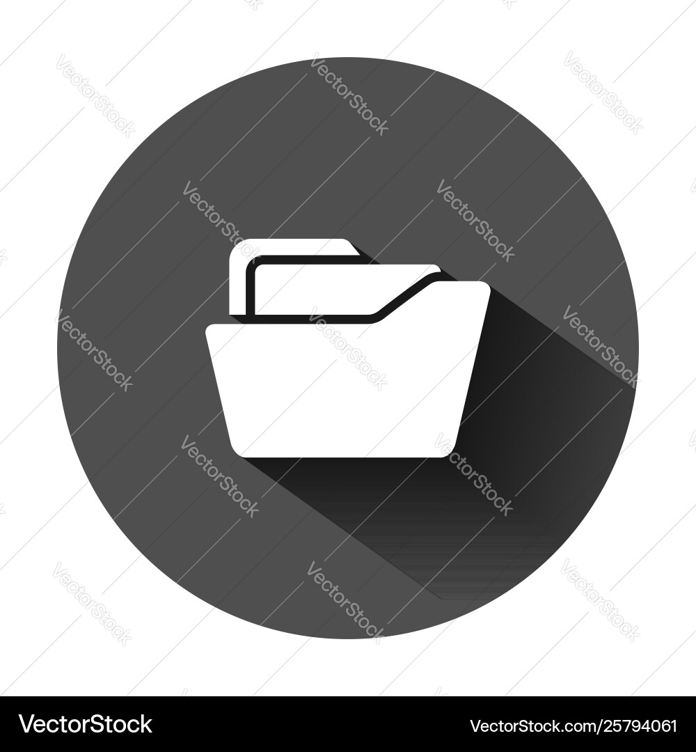 File folder icon in flat style documents archive File folder icon in flat style documents archive vector image