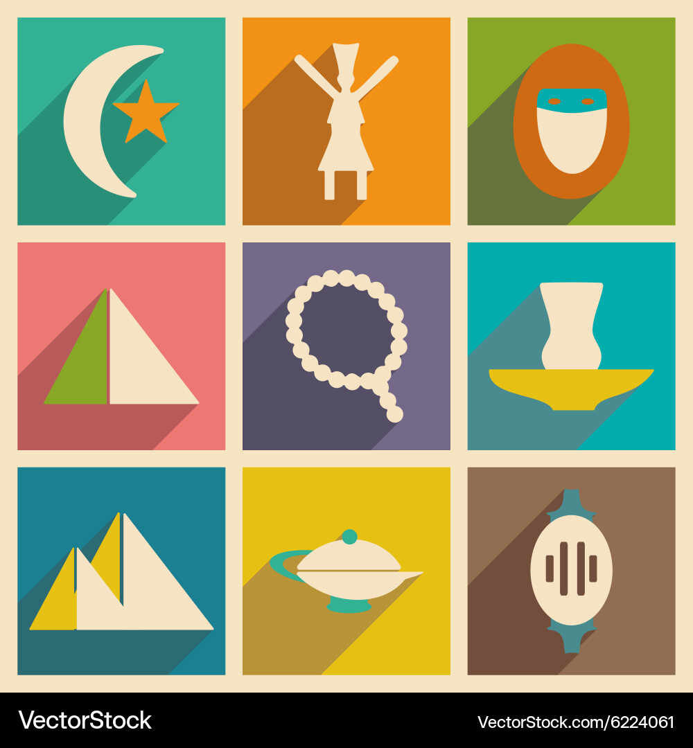 Flat with shadow concept and mobile application vector image