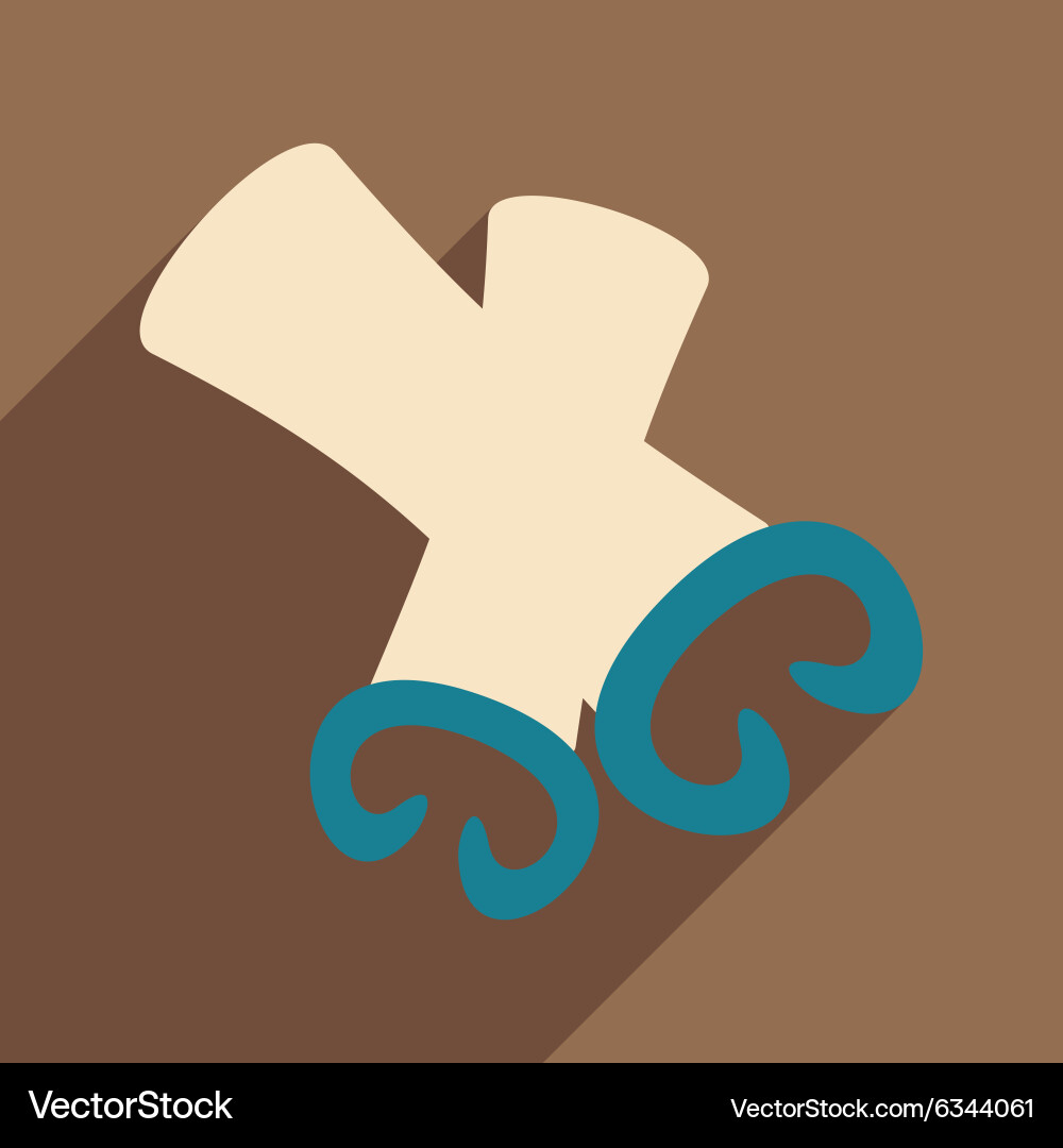 Flat with shadow icon and mobile application Vector Image