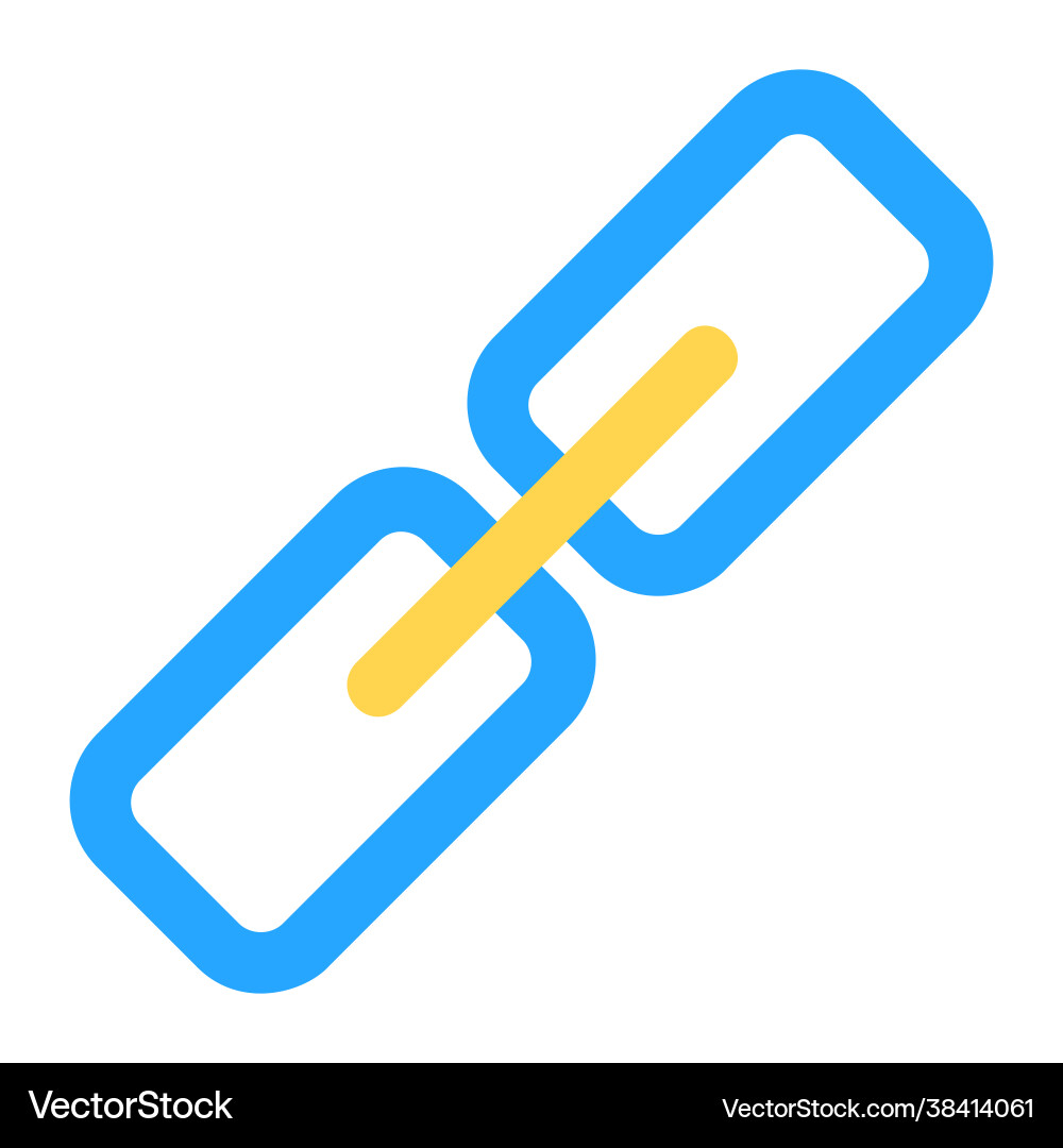 Hyperlink icon in flat style for any projects Hyperlink icon in flat style for any projects vector image