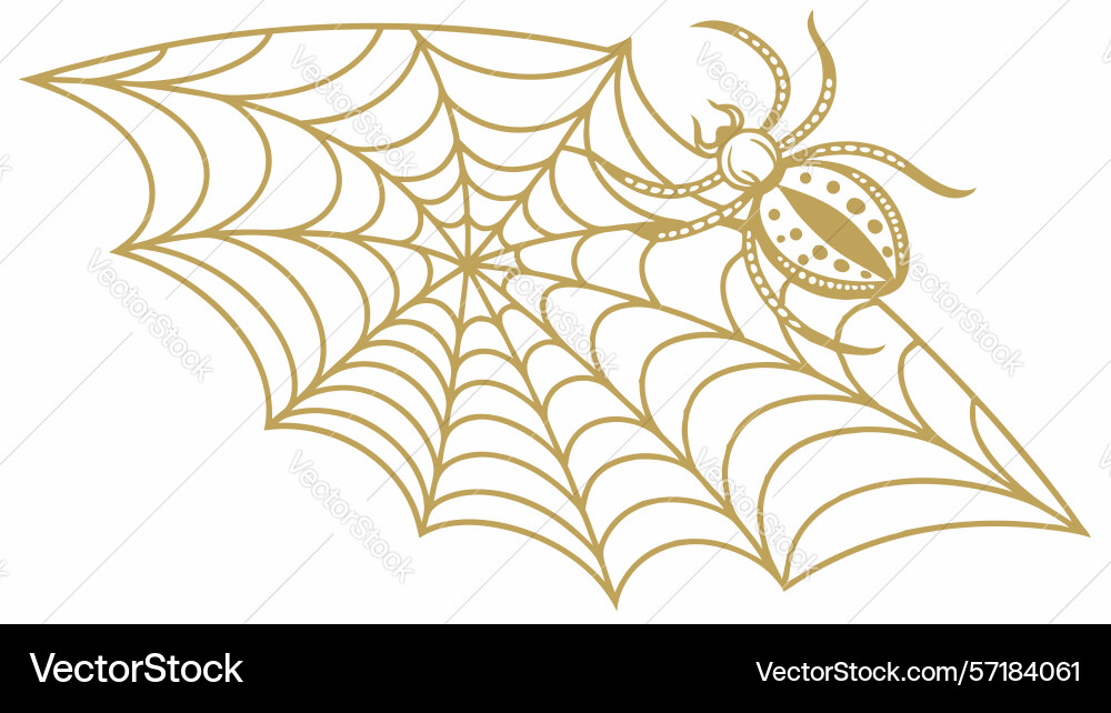 Intricate spider web art design generative ai vector image
