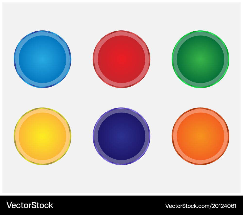 Multicolored round buttons vector image