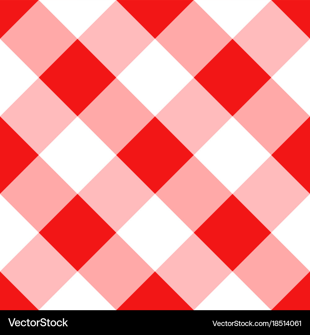Red and White Argyle Pattern vector image