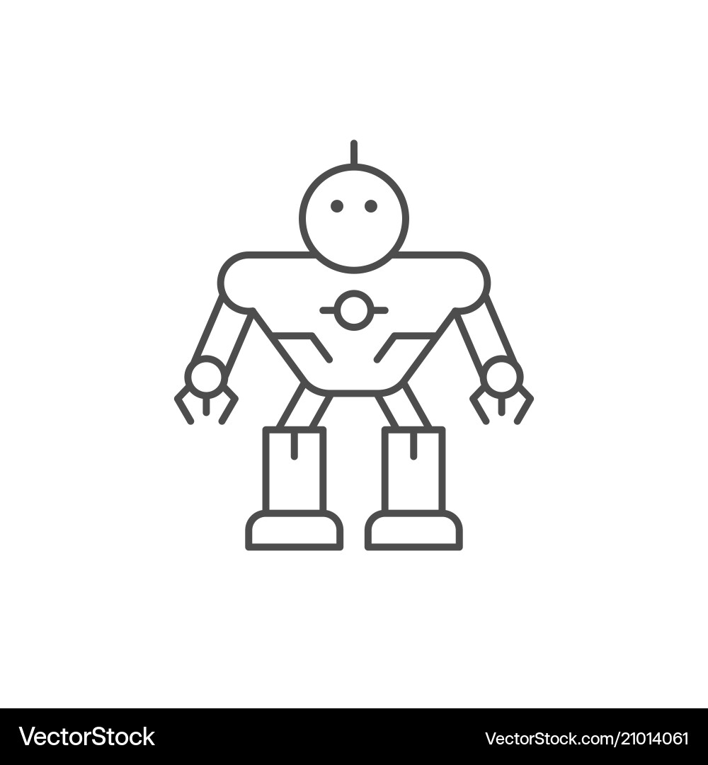 Robot line icon Vector Image