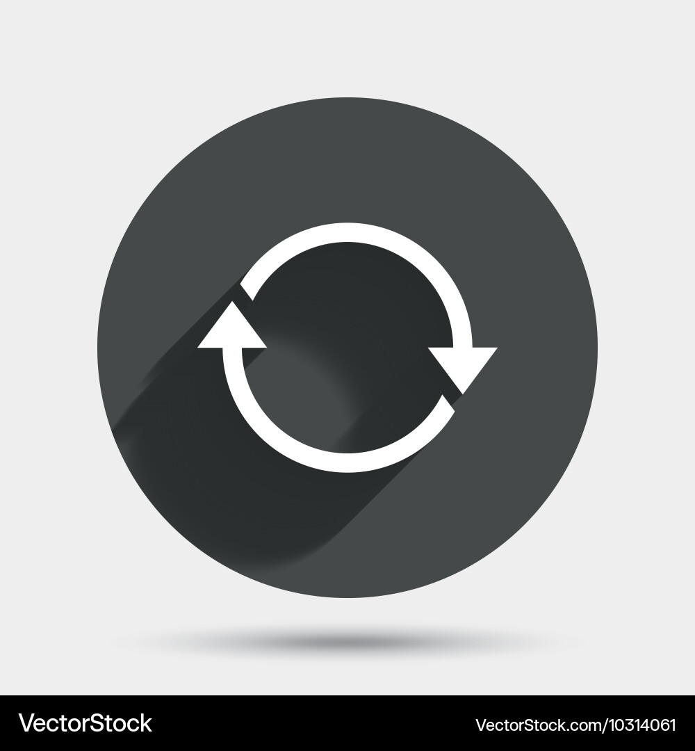 Rotation icon repeat symbol refresh sign vector image