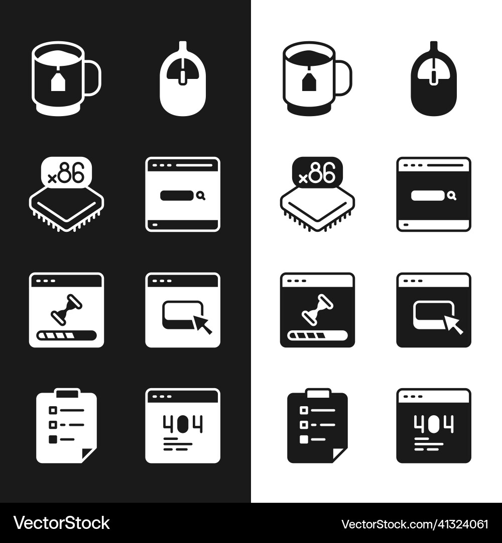Set search engine processor with microcircuits Set search engine processor with microcircuits Vector Image