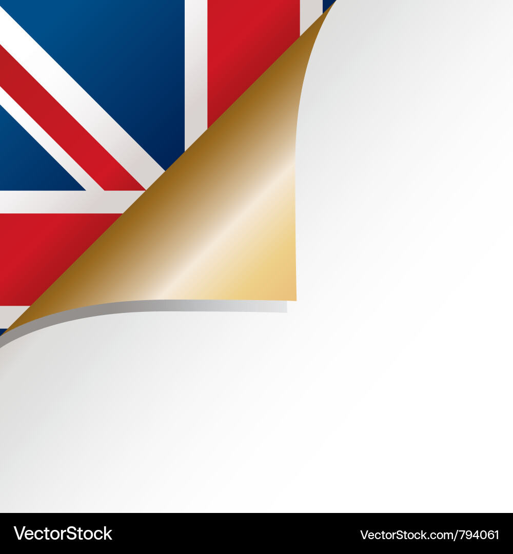 Union Jack Page Curl Vector Image