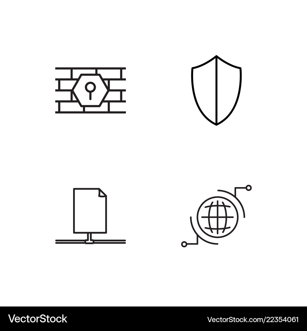 Web simple outlined icons set Web simple outlined icons set Vector Image