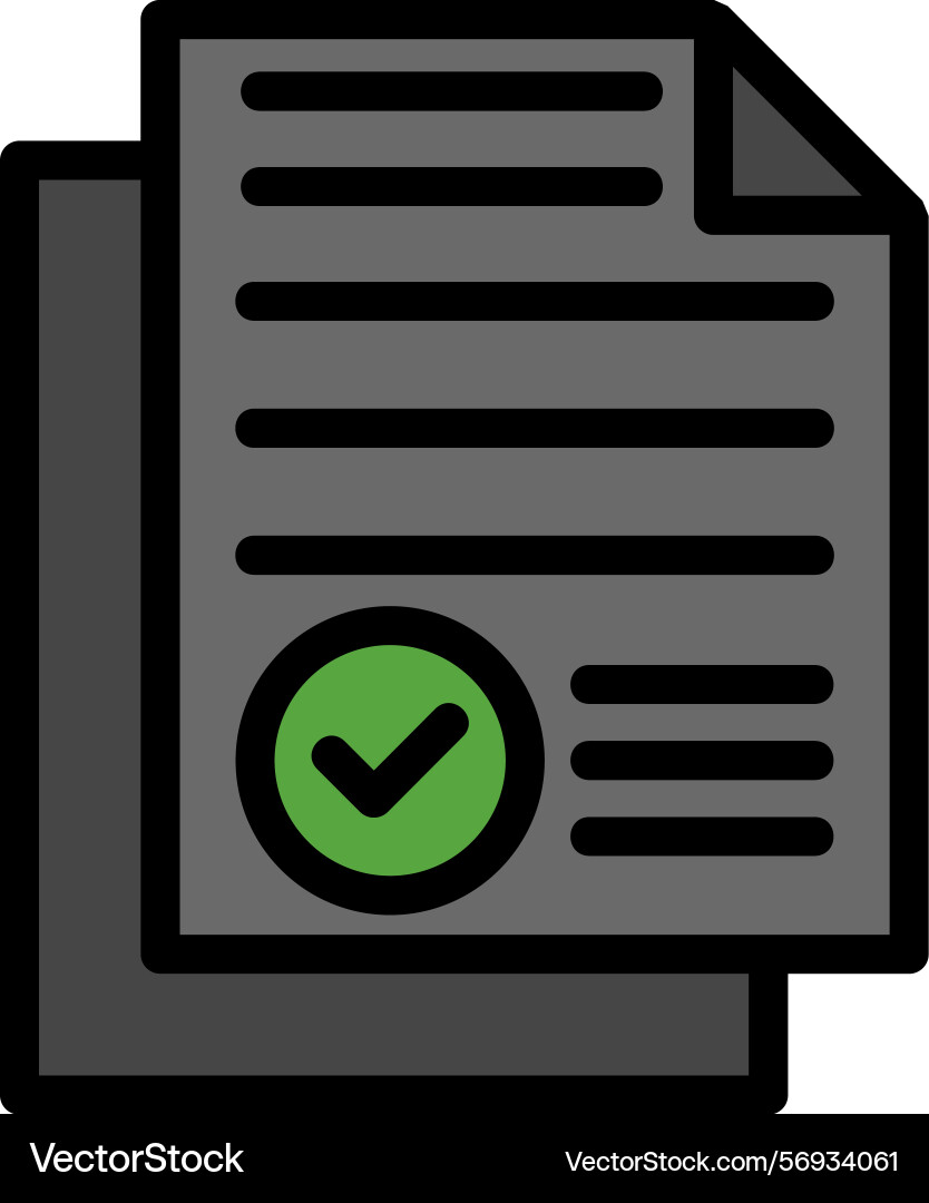 Whitepaper line filled style icon design vector image