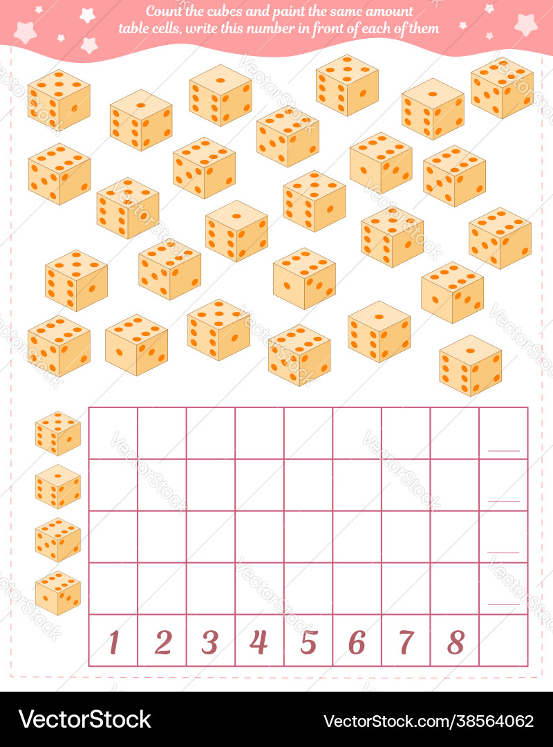 A game for children count cubes Vector Image