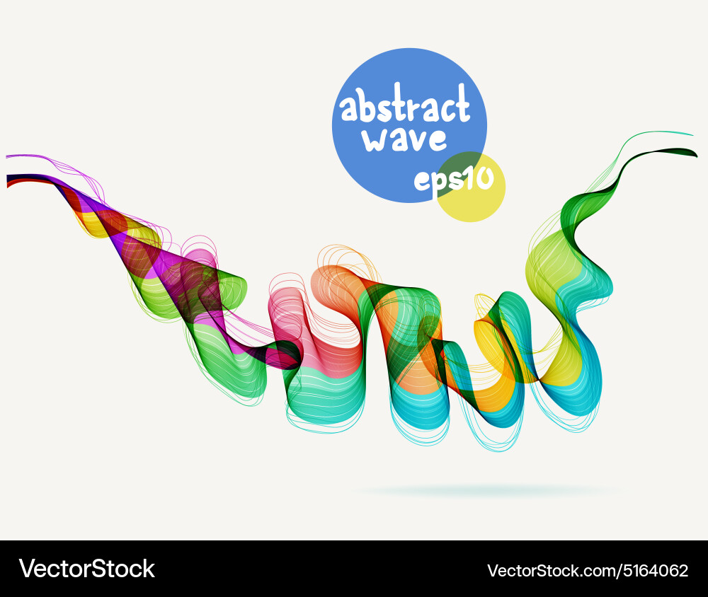 Abstract colorful background with wave vector image