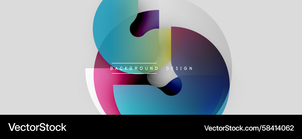 Abstract colorful shapes overlap creating dynamic Abstract colorful shapes overlap creating dynamic Vector Image