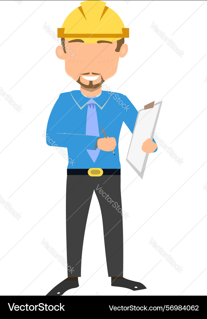 Artistic rendering of a construction worker Vector Image