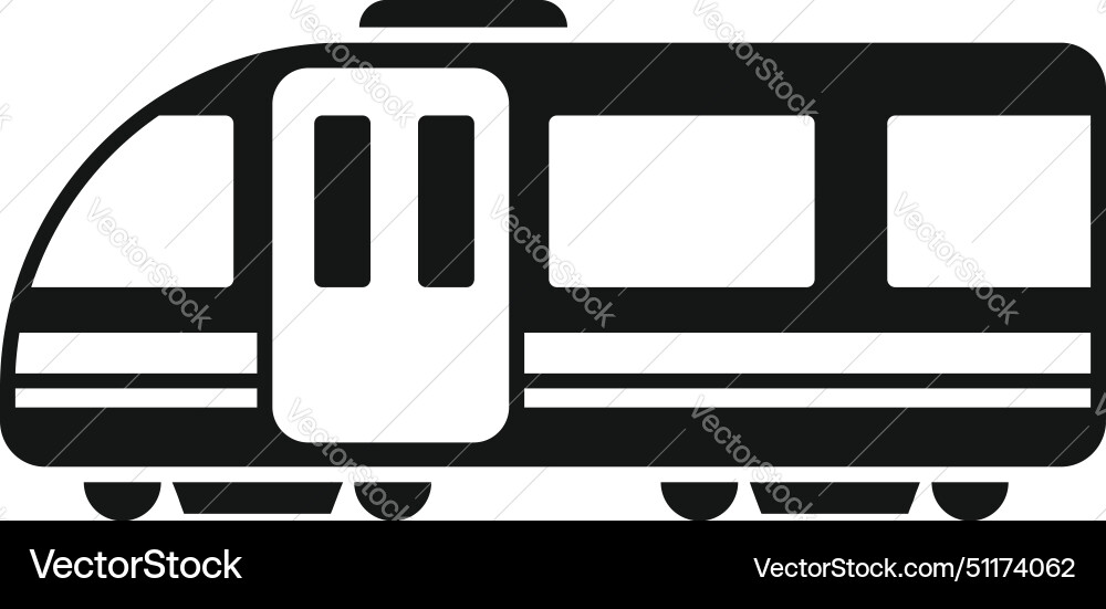 Electronic speed train icon simple move Royalty Free Vector