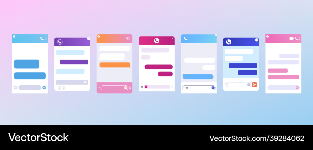 Flat chat bot dialog windows for customer support Flat chat bot dialog windows for customer support vector image