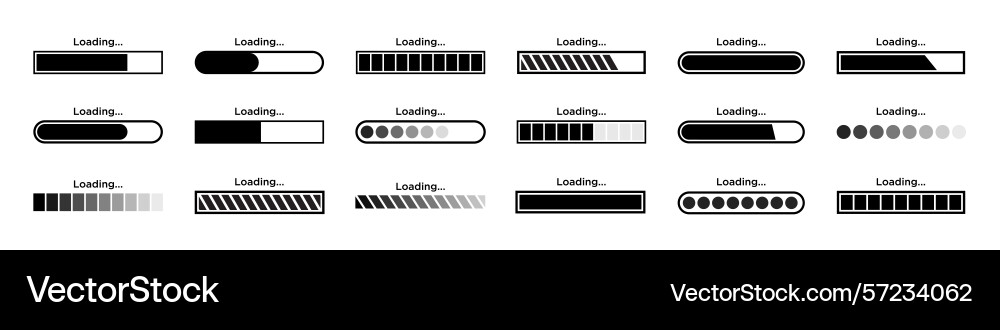 Loading icon progress bar buffer loader preloader Loading icon progress bar buffer loader preloader Vector Image