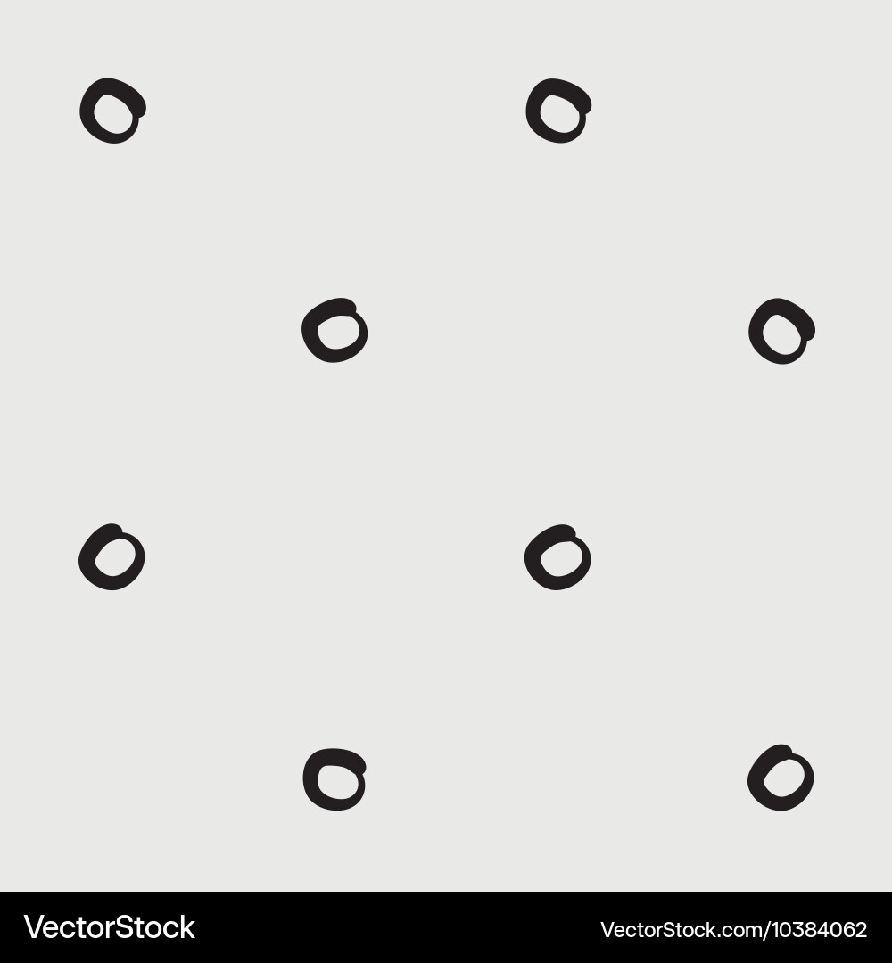 Minimal monochrome handwritten pattern dots vector image