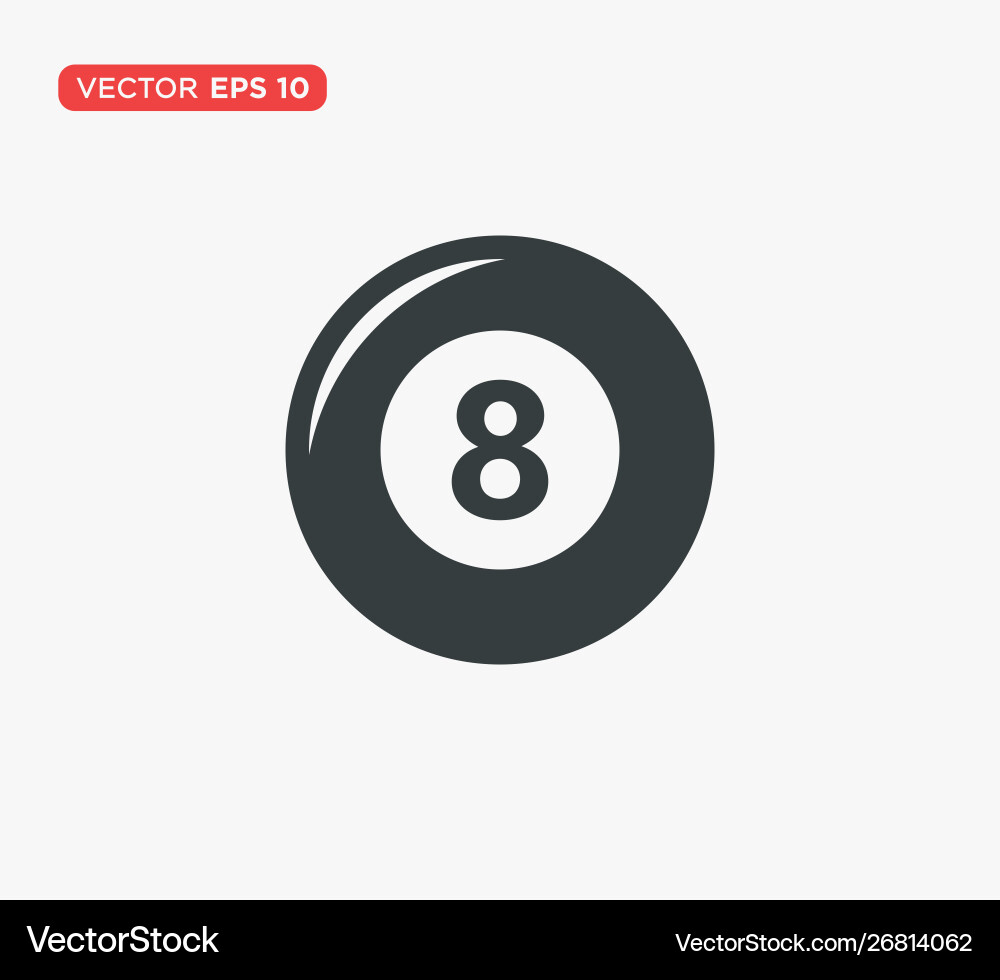 Pool eight ball icon Pool eight ball icon vector image