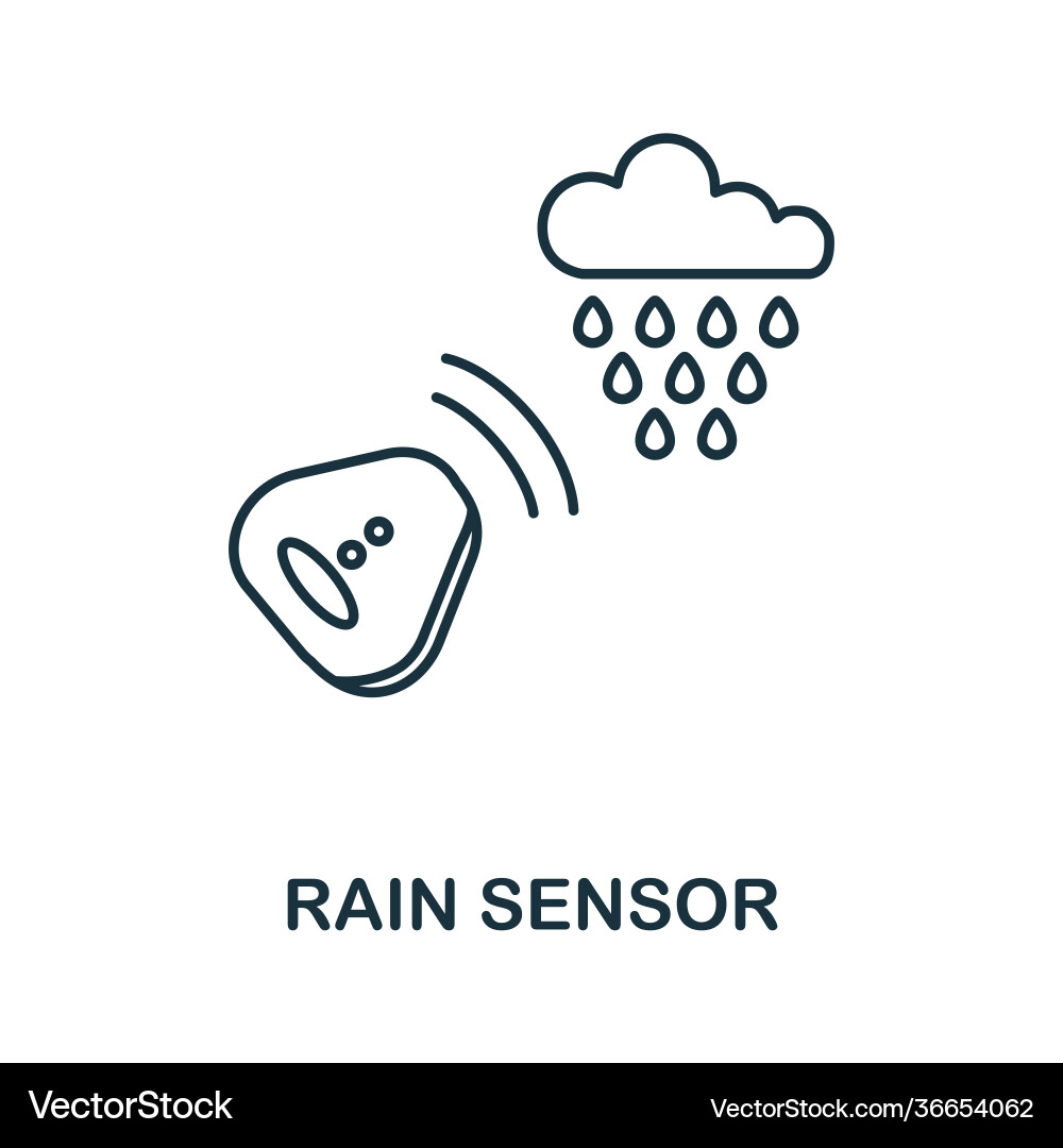 Rain Sensor Icon einfaches Element von Sensoren vektorbild