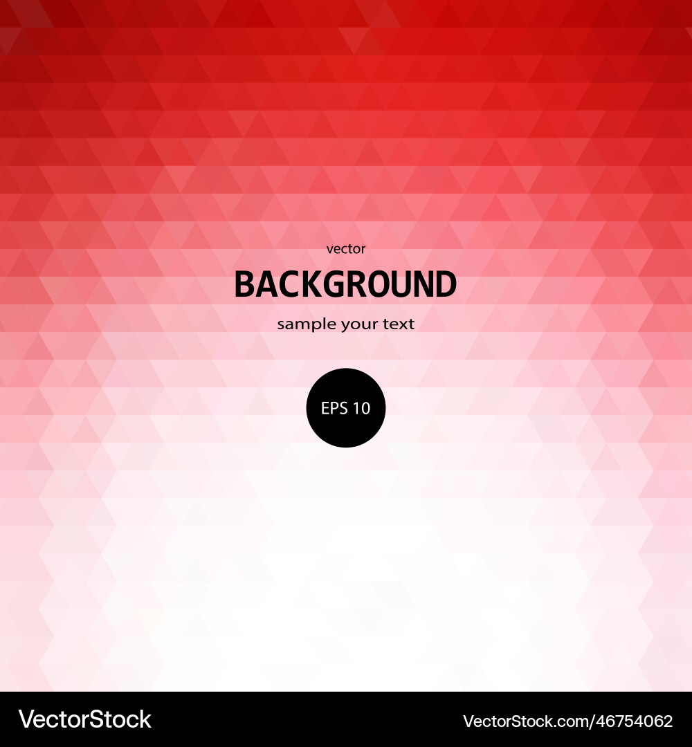 Red abstract pattern triangle design polygonal Vector Image
