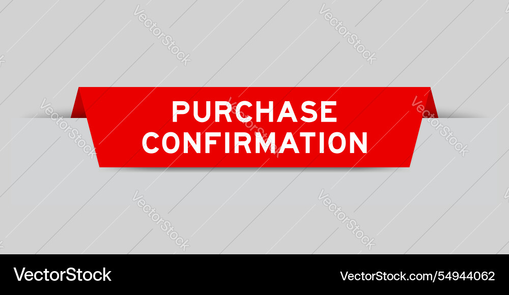 Red color inserted label with word purchase Vector Image