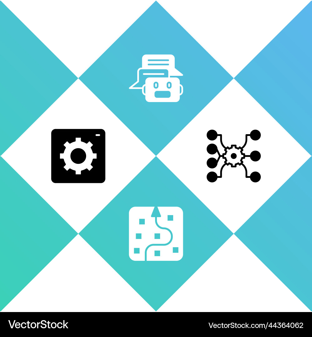Set computer api interface neural network chat Set computer api interface neural network chat vector image