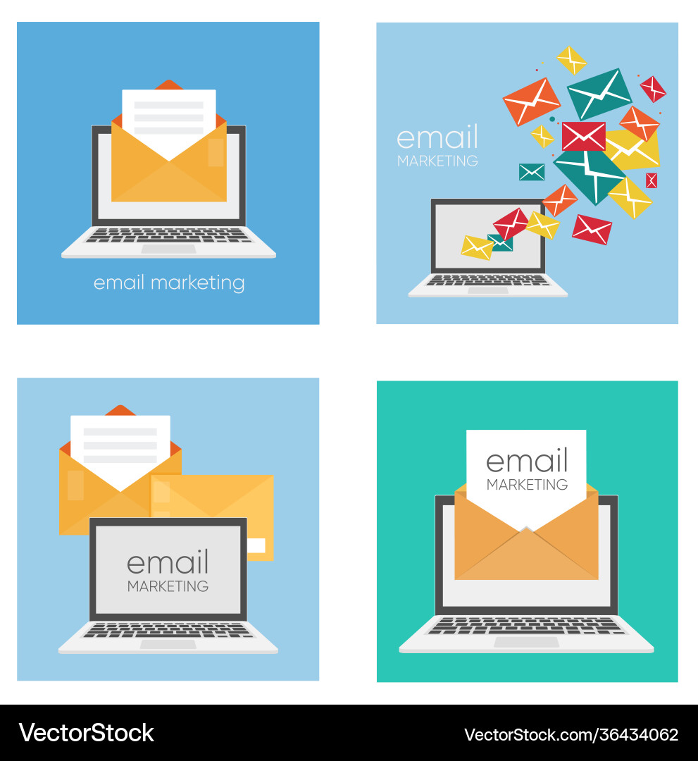 Set flat design concept icons for web Set flat design concept icons for web vector image