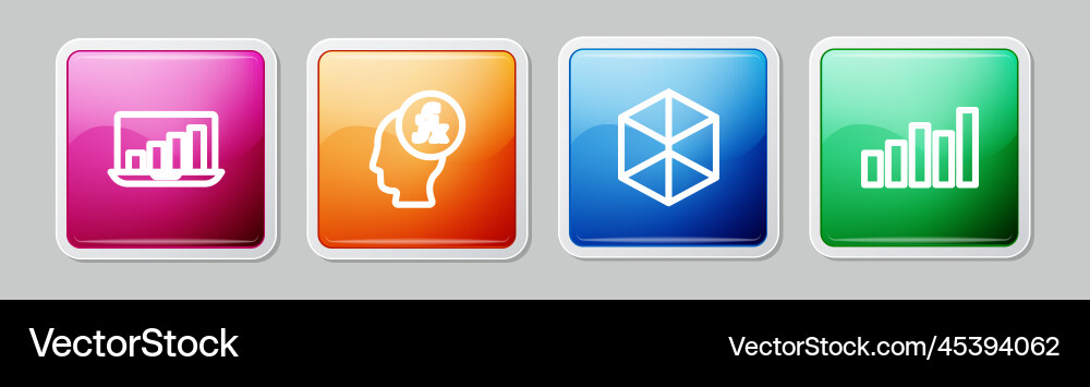 Set line laptop with graph chart function Set line laptop with graph chart function vector image