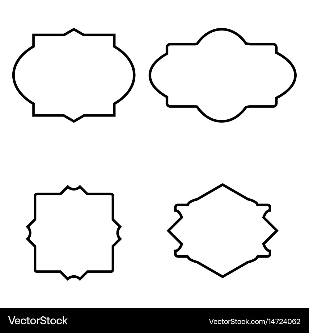 Set of simple frames vector image