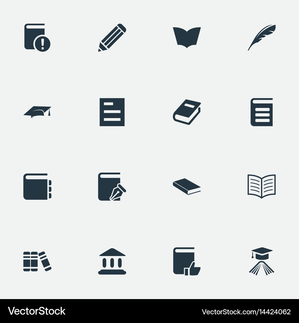 Set of simple knowledge icons Vector Image