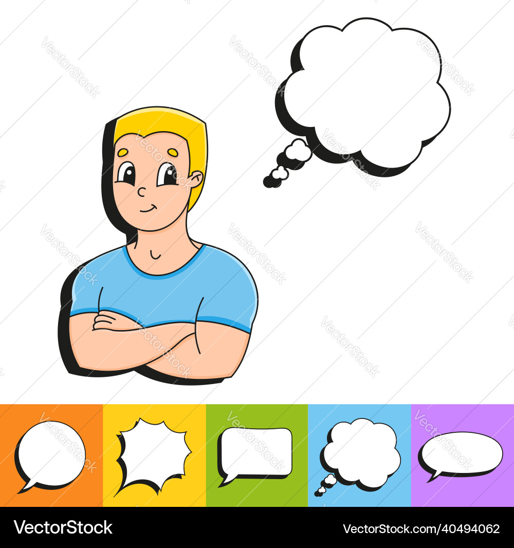 Set of speech bubbles different shapes Set of speech bubbles different shapes Vector Image