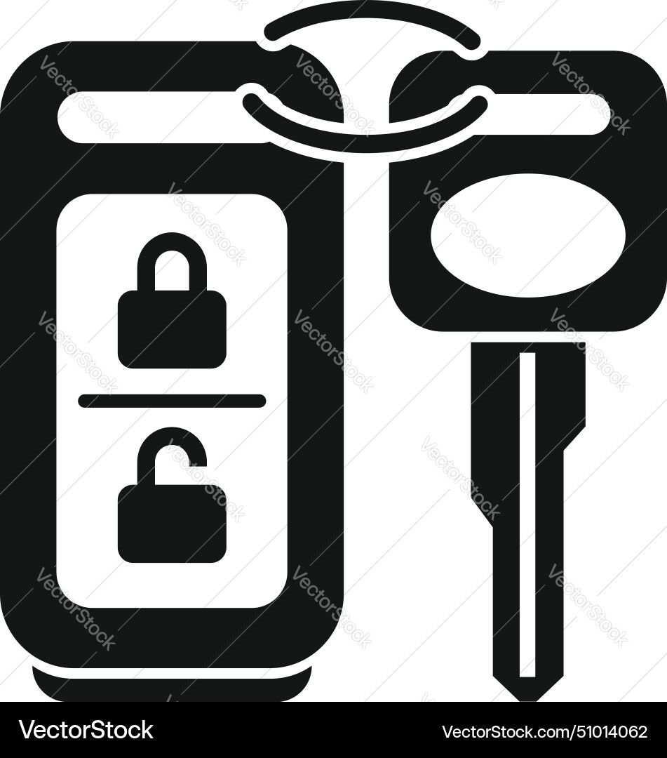 Smart key access icon simple chip emblem Smart key access icon simple chip emblem vector image