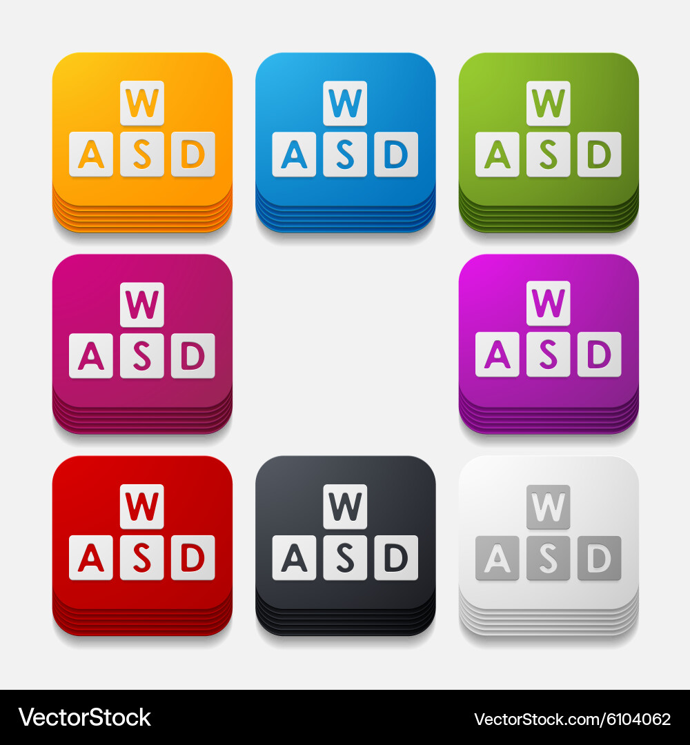 Square button keypad Vector Image