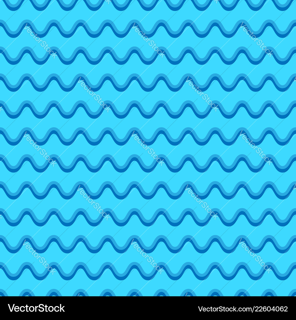 Wavy lines seamless repeatable pattern in aqua Vector Image