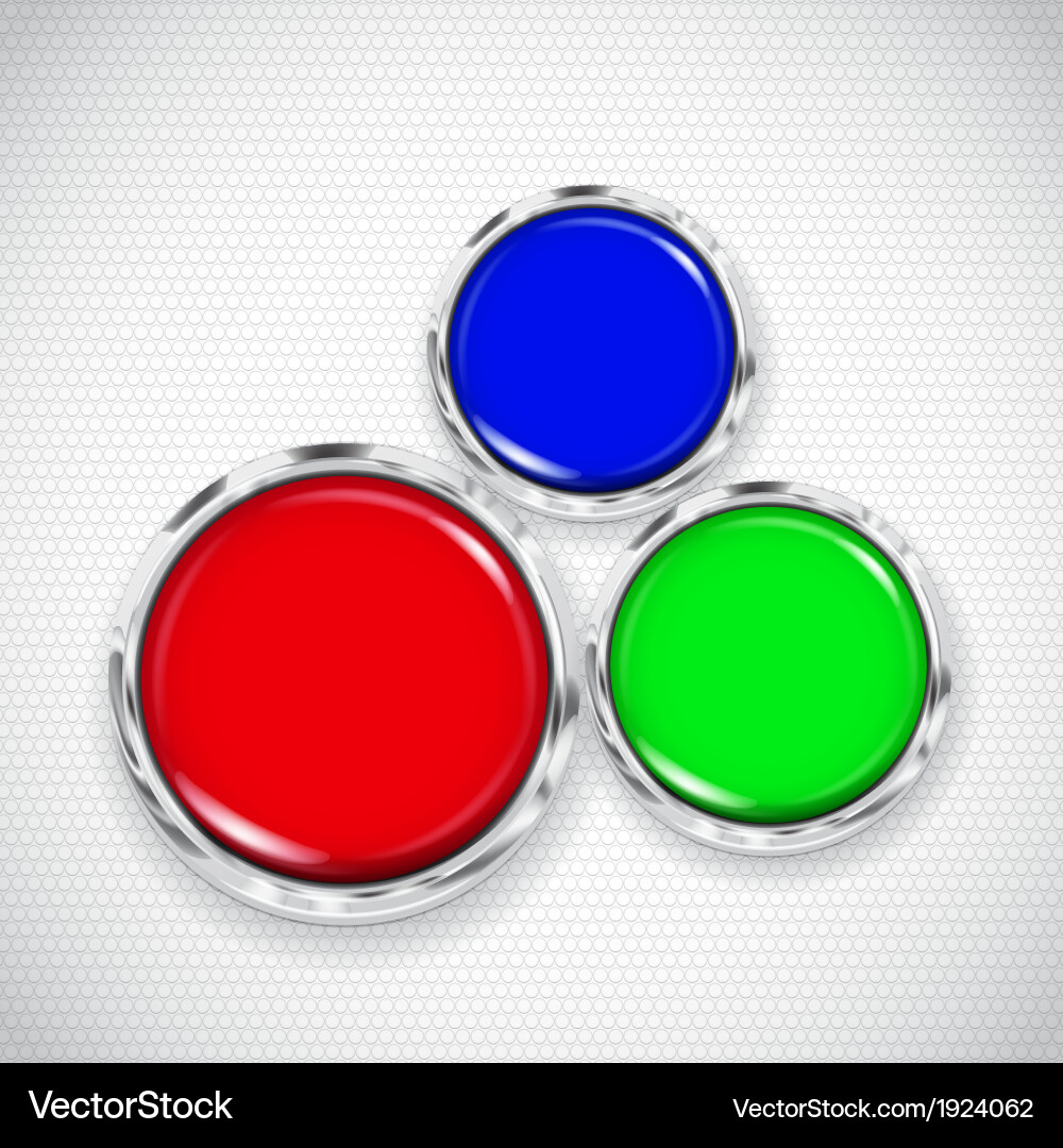 White background with small circles and buttons vector image