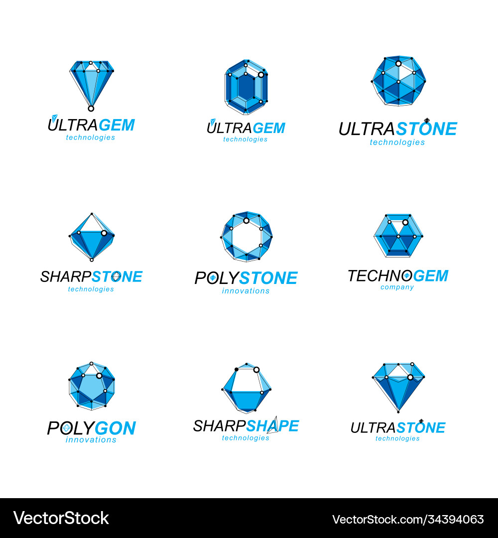 3d digital wireframe objects created with lines Vector Image