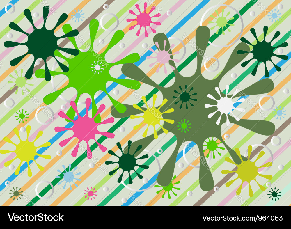 Abstract forms on green background Vector Image