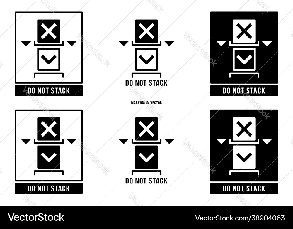 Do Not Stack Warning Symbols vector image