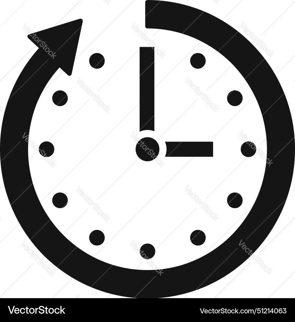 Duration of hour clock icon simple event Duration of hour clock icon simple event vector image