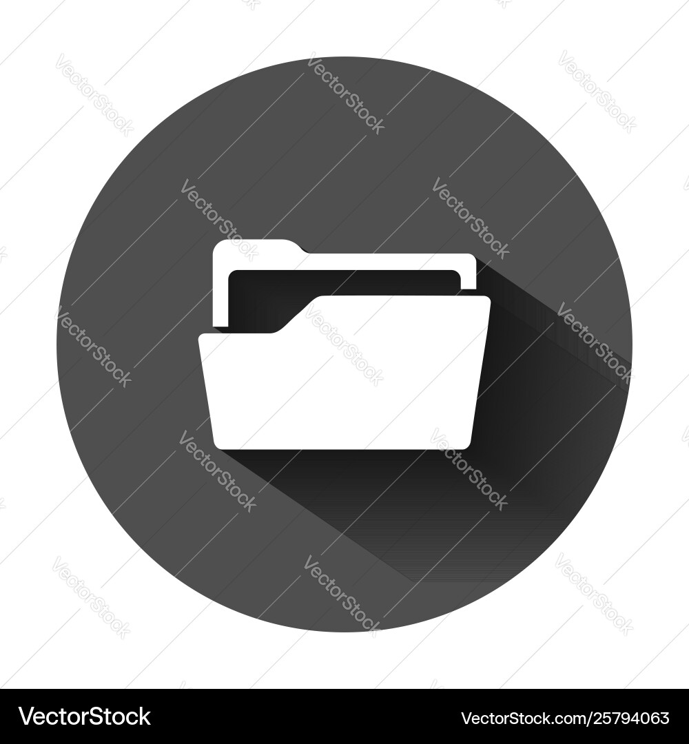 File folder icon in flat style documents archive Vector Image