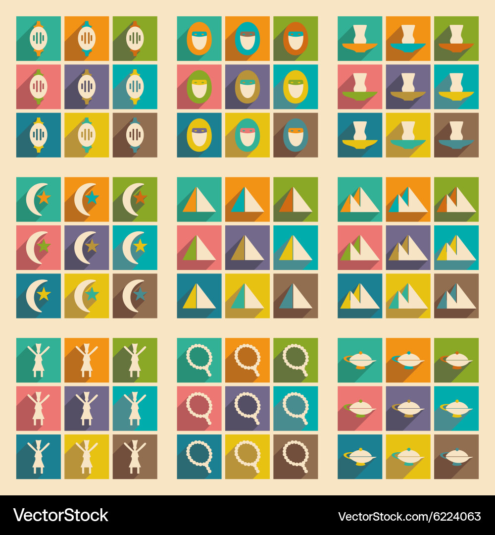 Flat with shadow concept and mobile application vector image