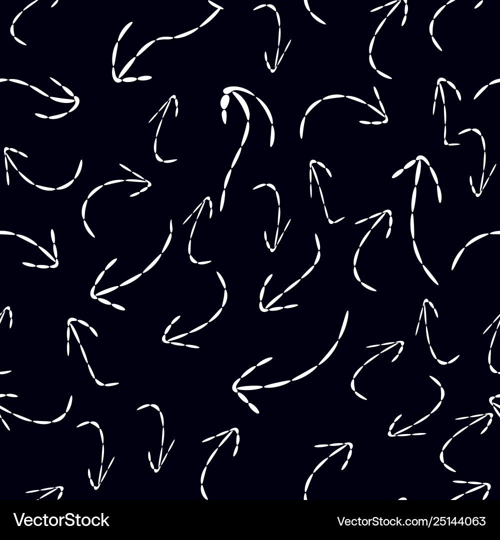 Hand drawn creative arrows ink and paper black Hand drawn creative arrows ink and paper black vector image