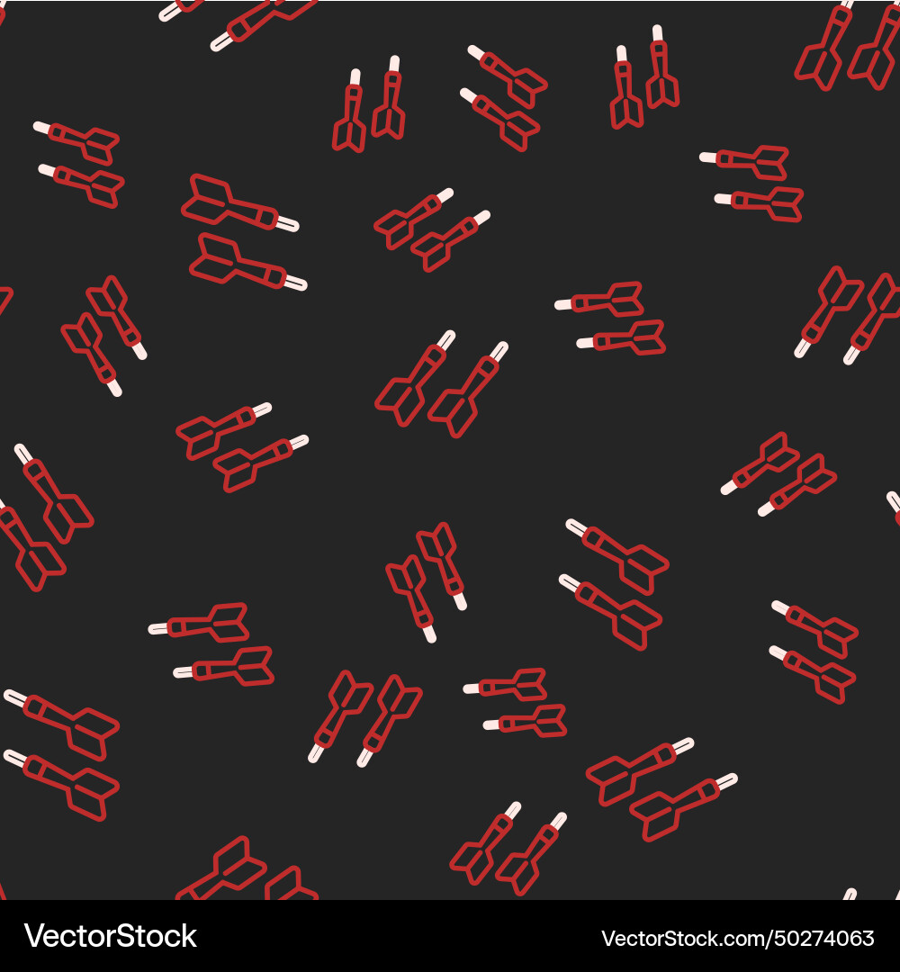 Line dart arrow icon isolated seamless pattern Line dart arrow icon isolated seamless pattern vector image