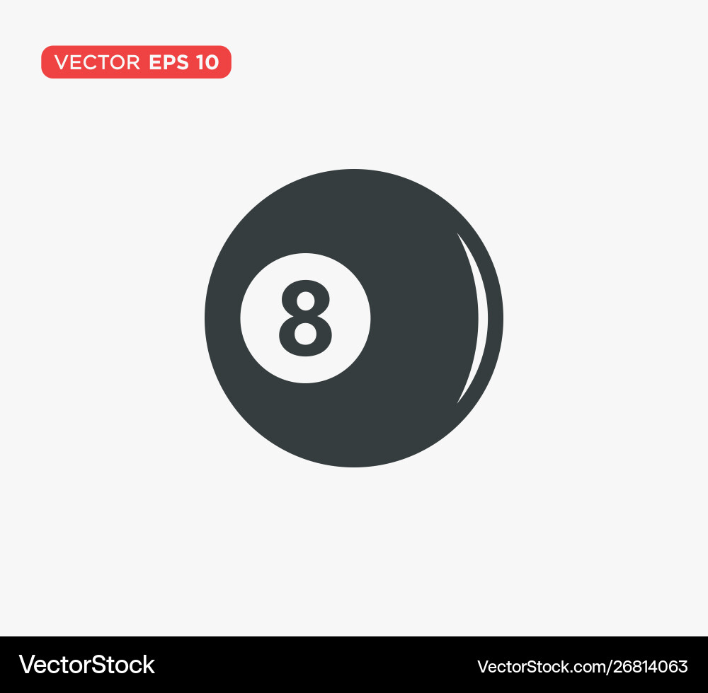 Pool eight ball icon Pool eight ball icon vector image