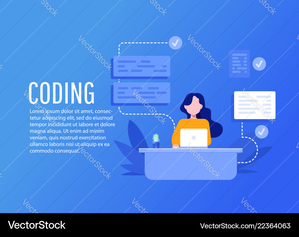 Programmer and development Programmer and development Vector Image