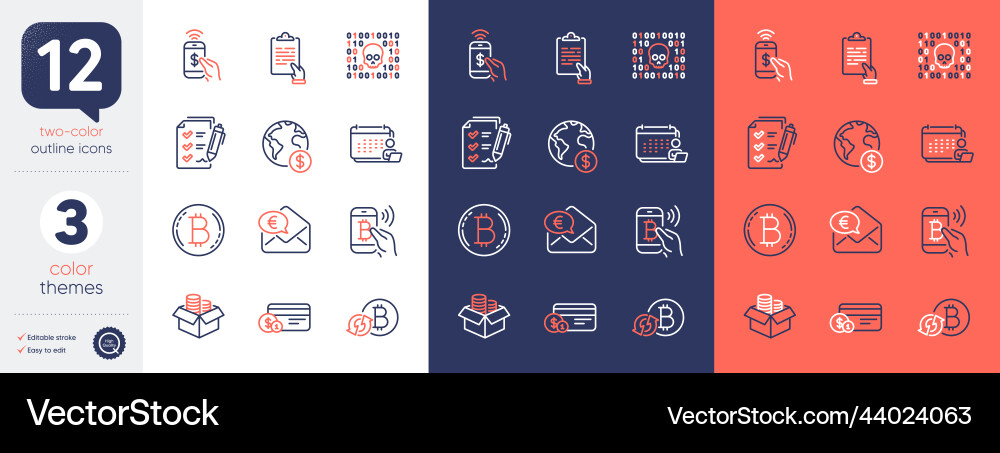 Set of binary code payment method and clipboard Set of binary code payment method and clipboard vector image