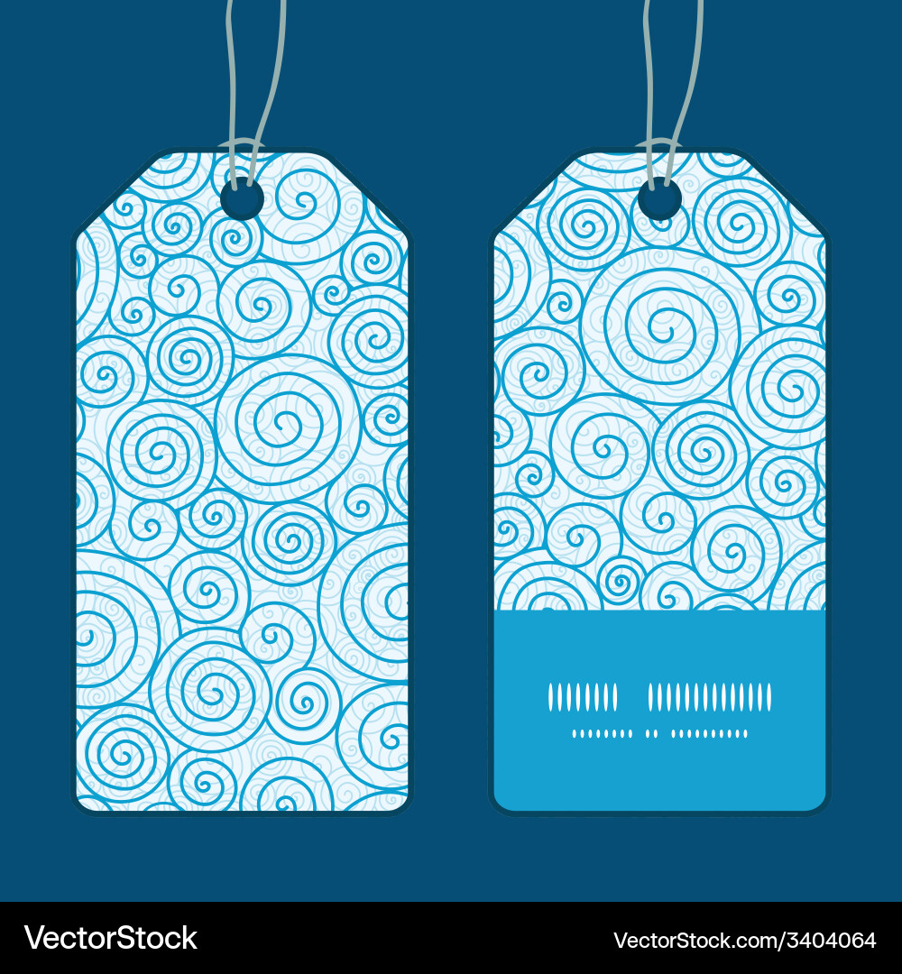 Abstract swirls vertical stripe frame pattern tags vector image